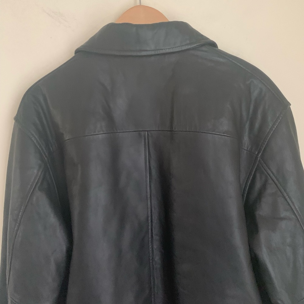 Coach black leather bomber biker moto jacket - Picture 6 of 7